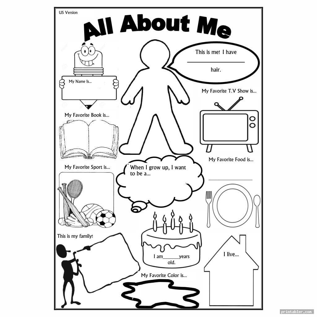 Free Printable Images – Page 24 – Printabler With Regard To All About Me Book Template