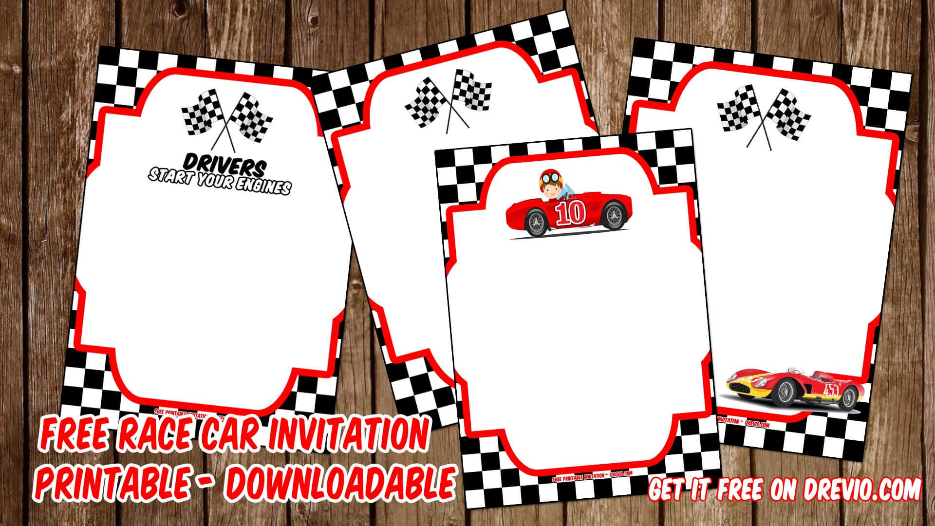 Free Printable Race Car Invitation Templates – Bagvania Inside Blank Race Car Templates