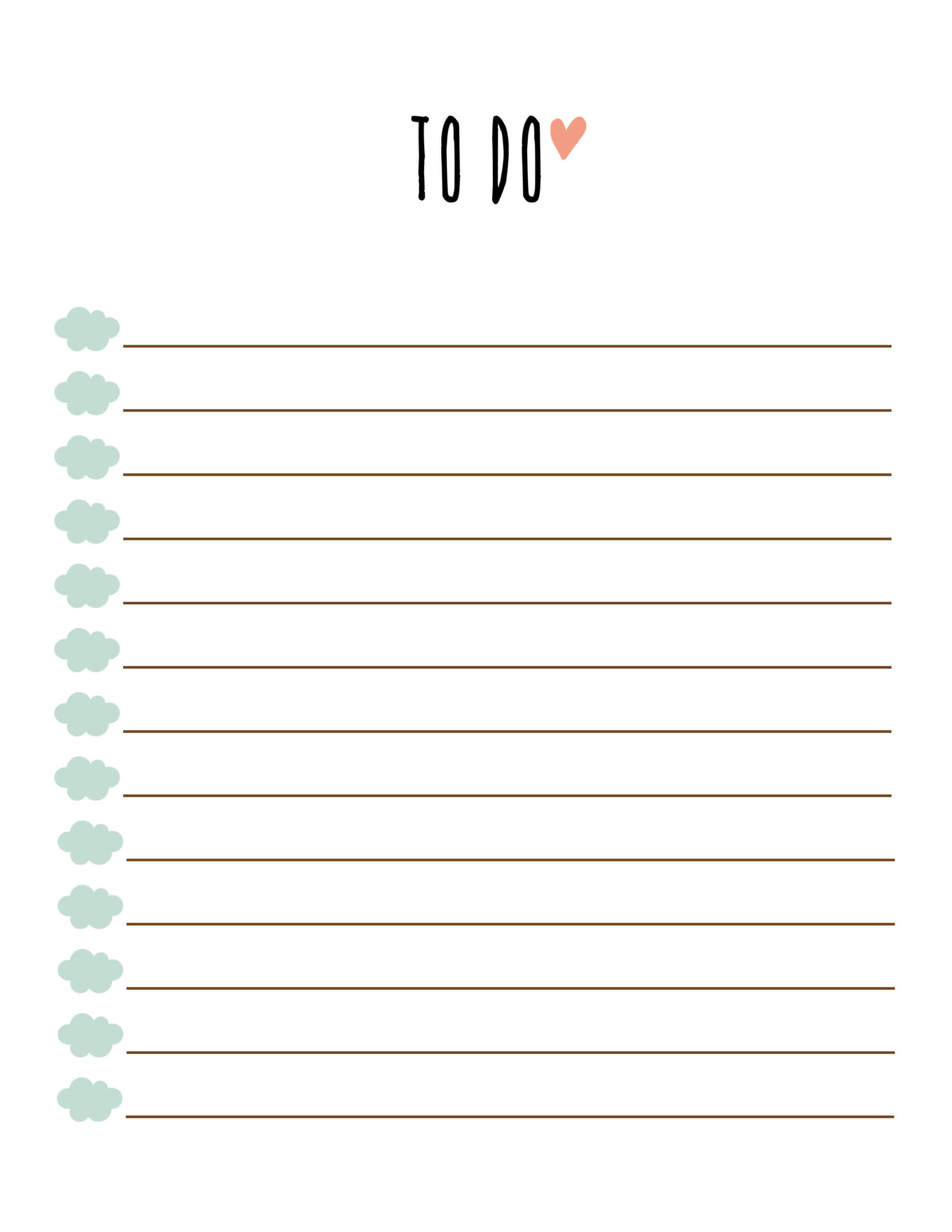 Free Printable To Do Lists | Printable To Do Lists Intended For Blank To Do List Template
