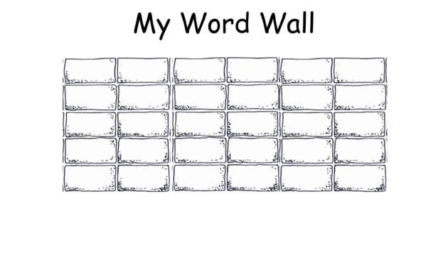 Free Printable Word Wall Templates ] - The First Grade throughout Blank Word Wall Template Free