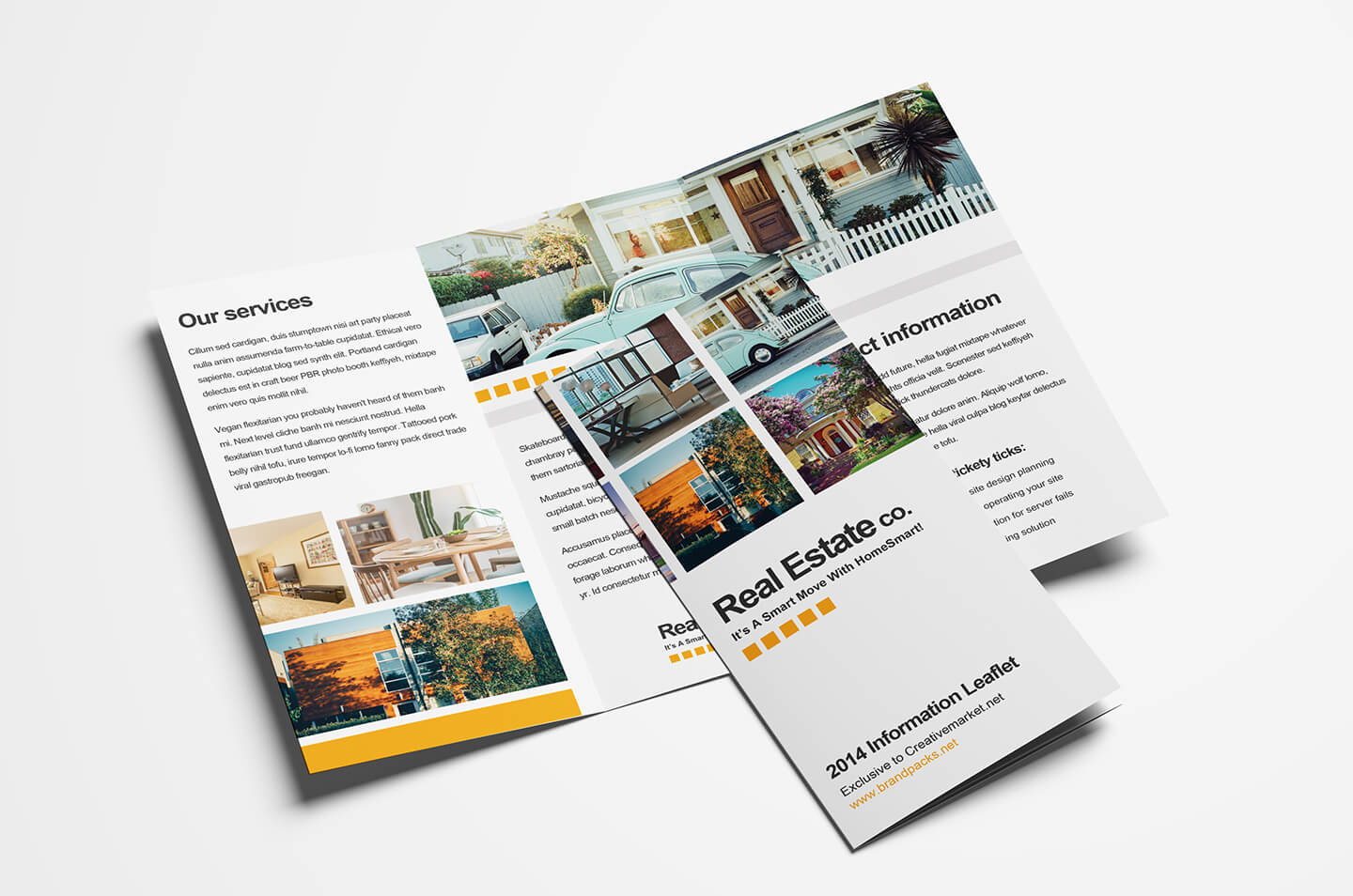 Free Real Estate Trifold Brochure Template In Psd, Ai With Regard To 3 Fold Brochure Template Psd Free Download