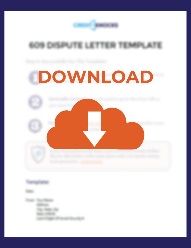 Free Section 609 Credit Dispute Letters: Samples, Templates For 609 Letter Template