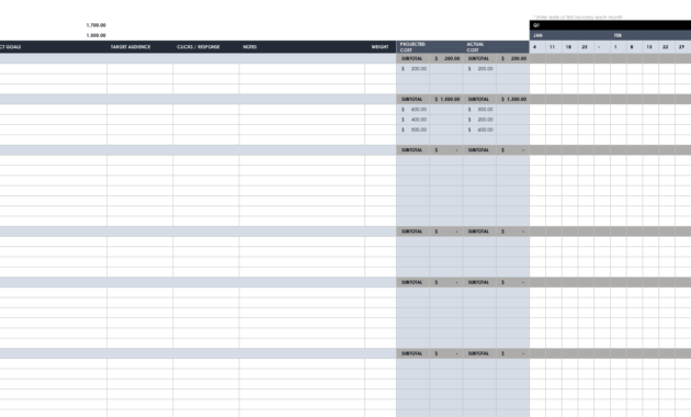 Free Startup Plan, Budget &amp; Cost Templates | Smartsheet in Business Plan Excel Template Free Download