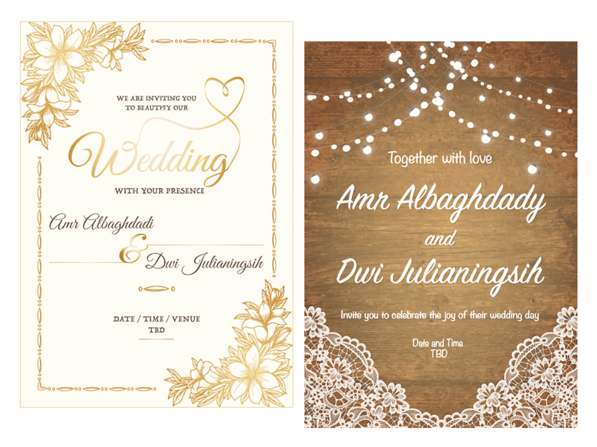 Free Wedding Cards Templateskj On Dribbble Intended For Adobe Illustrator Card Template