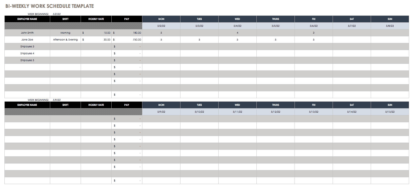 Free Weekly Schedule Templates For Excel – Smartsheet Throughout Agenda Template Word 2007