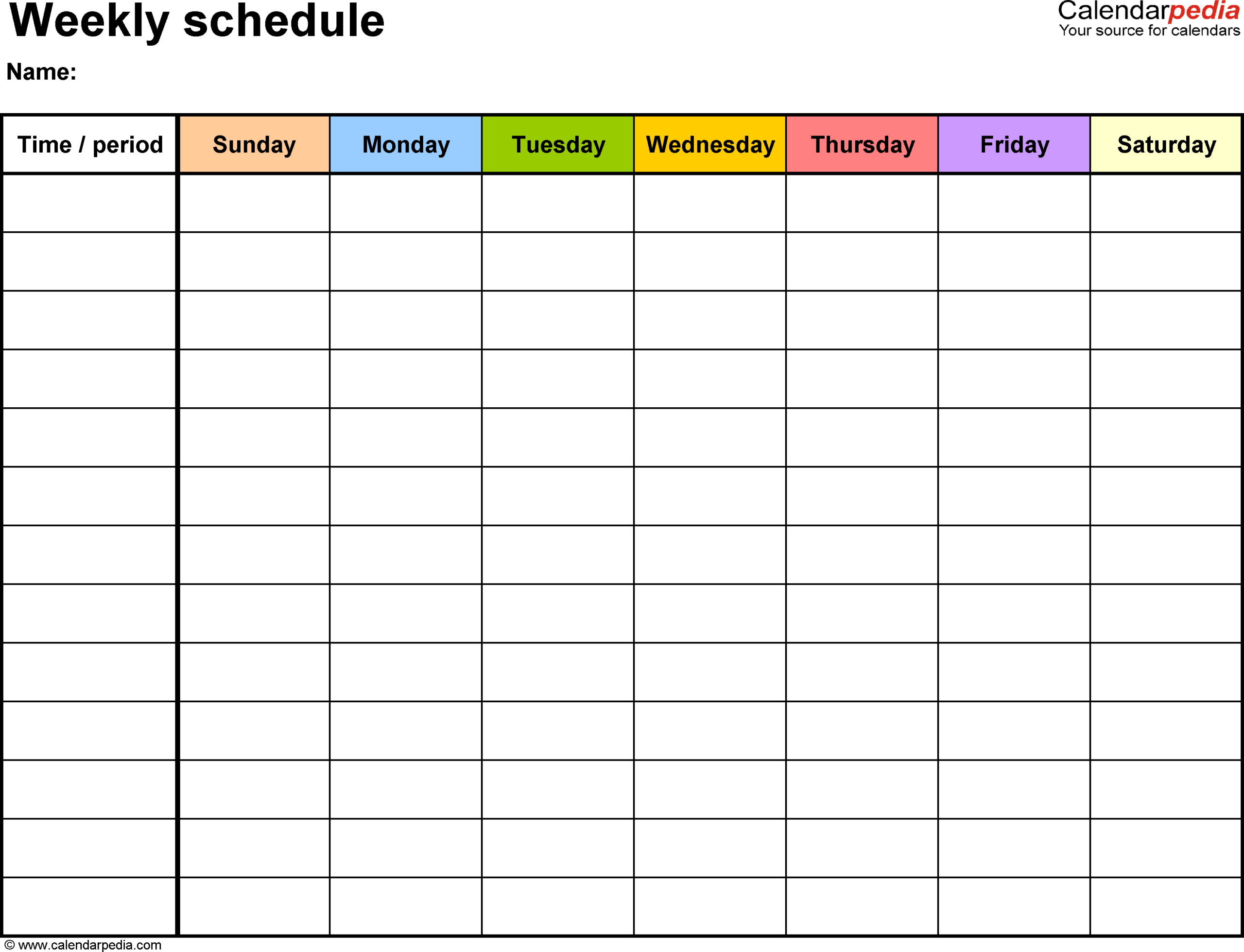 Free Weekly Schedule Templates For Word – 18 Templates Inside Agenda Template Word 2007