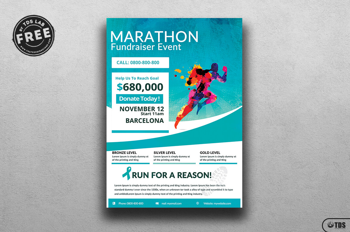 Fundraiser Flyer Free Download Marathon | Breast Cancer Pertaining To Charity Event Flyer Template