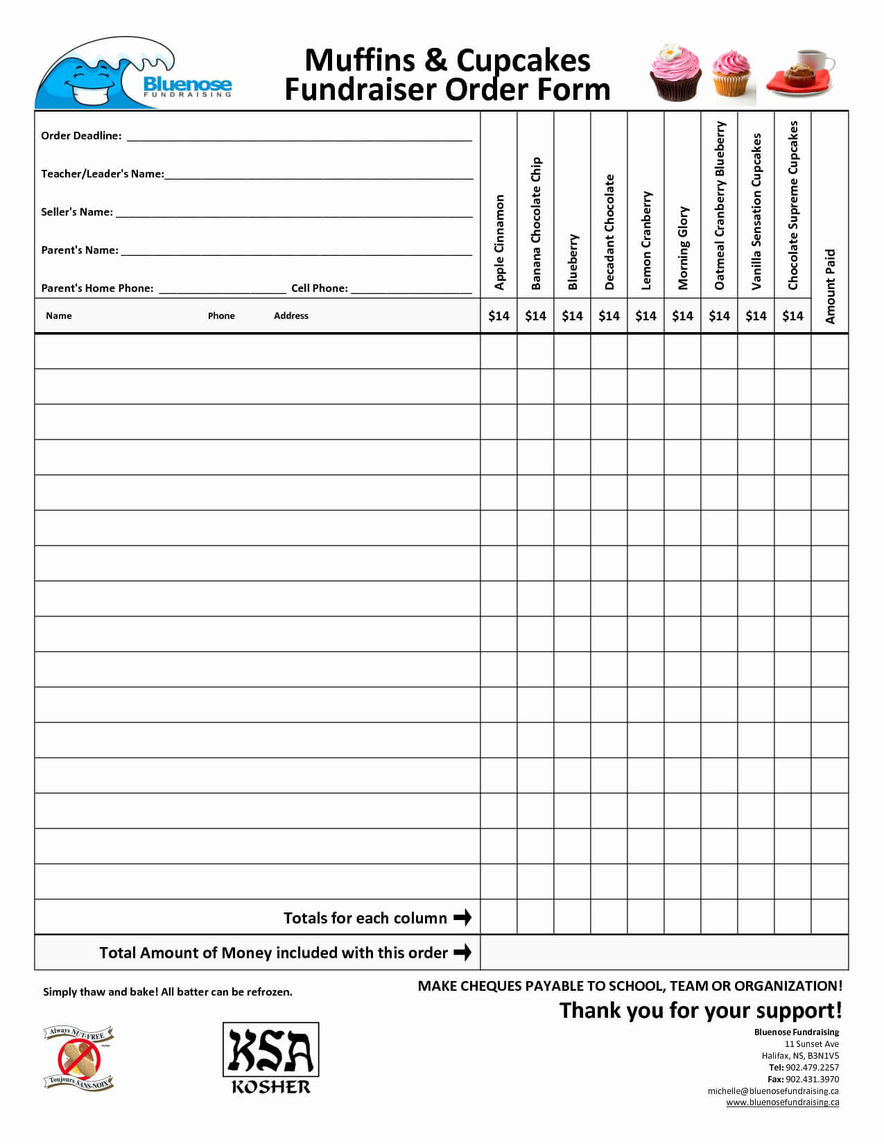 Fundraiser Forms – Colona.rsd7 Inside Blank Fundraiser Order Form Template