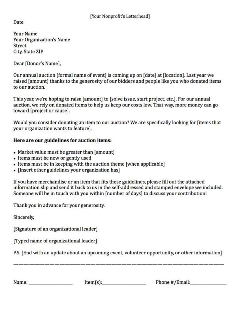 Fundraising Letters: 7 Examples To Craft A Great Fundraising Ask With Regard To Business Donation Letter Template