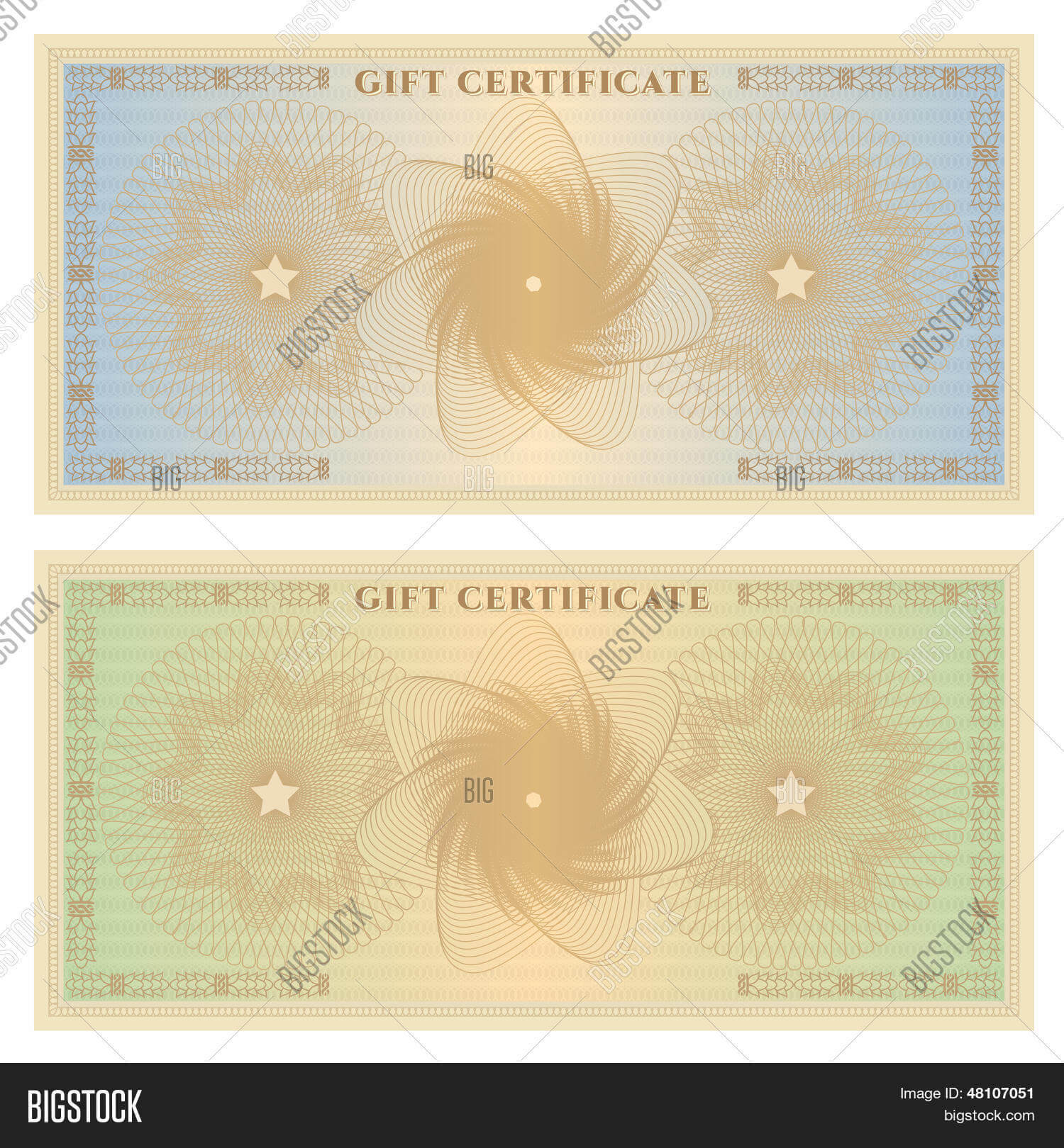 Gift Certificate ( Vector & Photo (Free Trial) | Bigstock For Bank Note Template