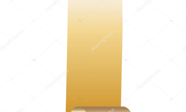 Golden Ticket Gift Certificate Gift Voucher Vector Template for Certificate Scroll Template