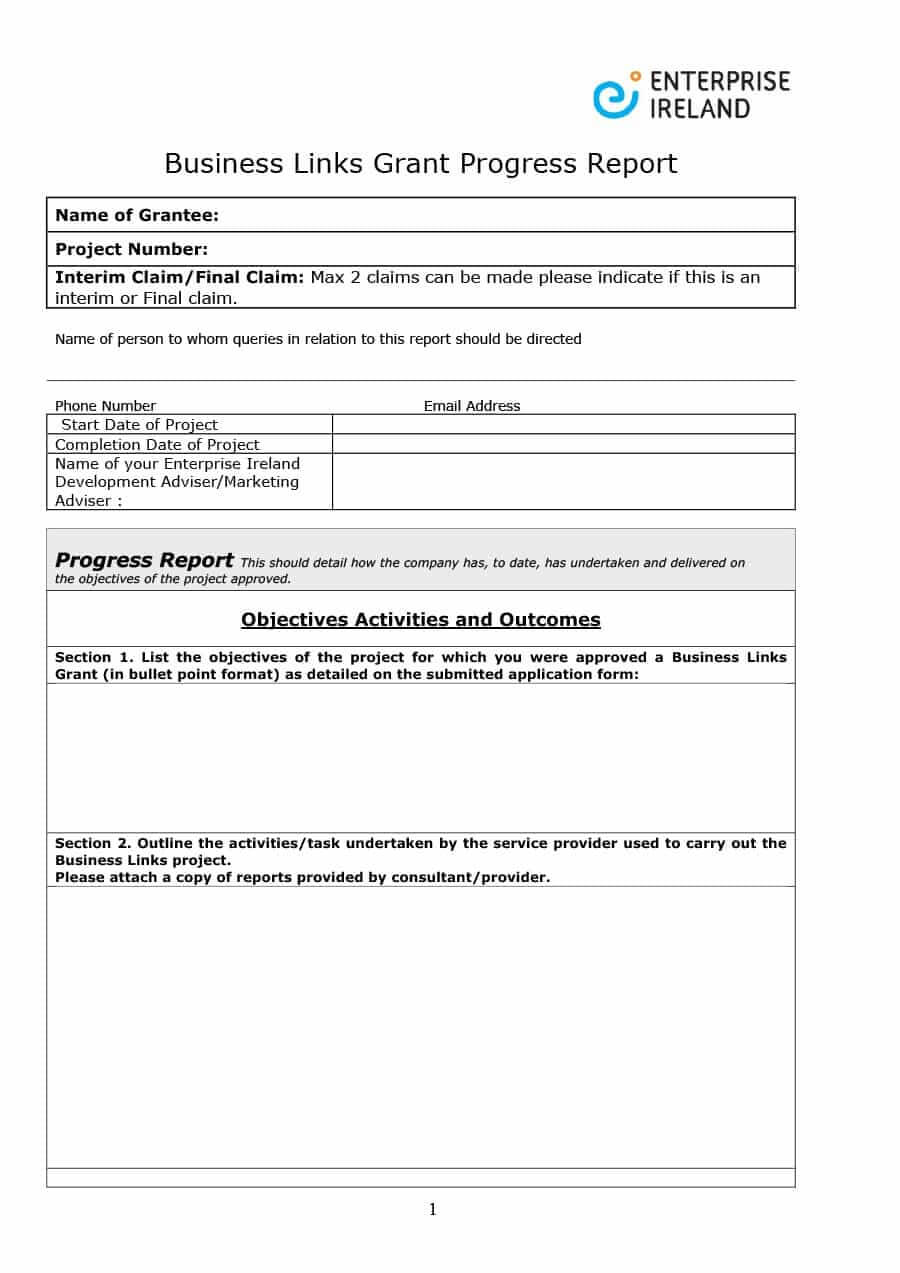 Grant Acquittal Report Template Final Example Progress Within Acquittal Report Template