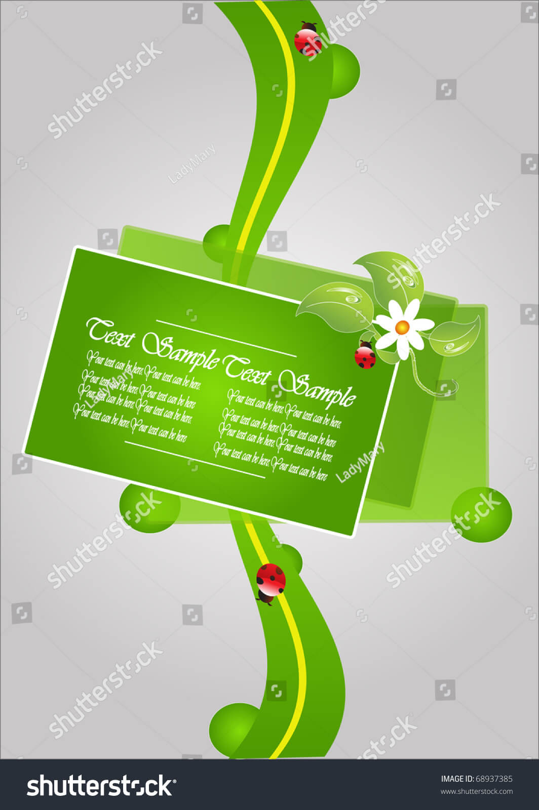 Green Bio Template Greeting Card Stock Vector (Royalty Free Intended For Bio Card Template