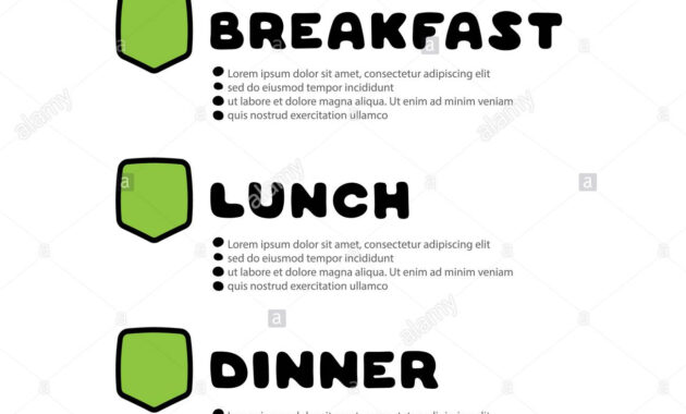 Hand Drawn Menu For Cafe With Breakfast, Lunch, Dinner regarding Breakfast Lunch Dinner Menu Template