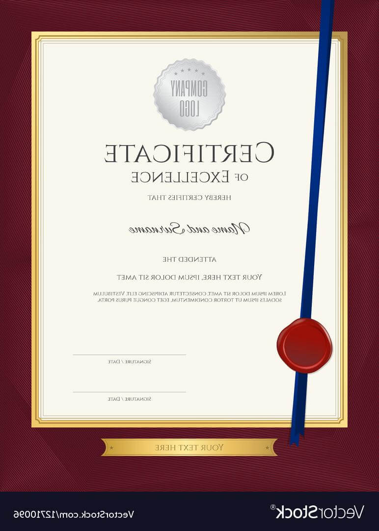 Hd Customer Service Award Certificate Templates Vector Intended For Certificate For Years Of Service Template