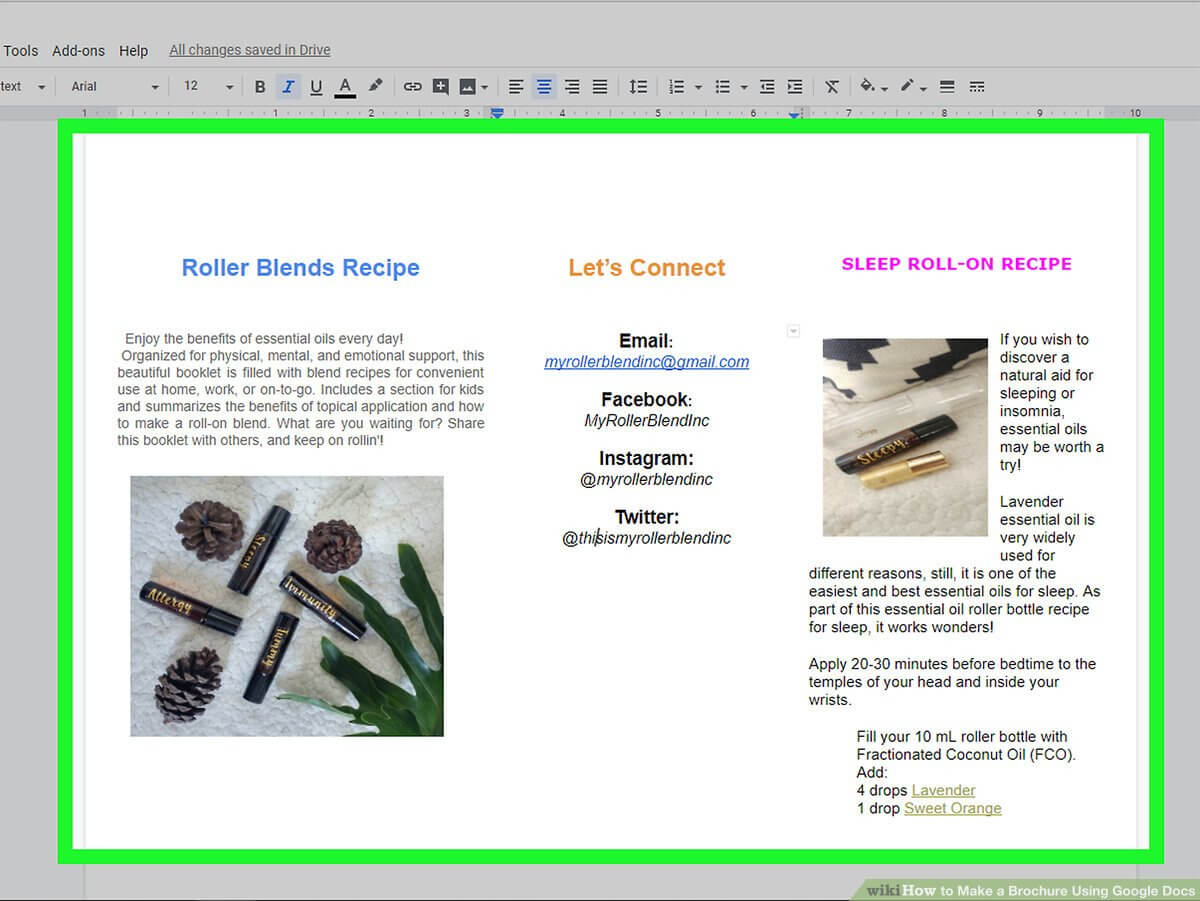 How To Make A Brochure Using Google Docs (With Pictures With Regard To Book Template Google Docs