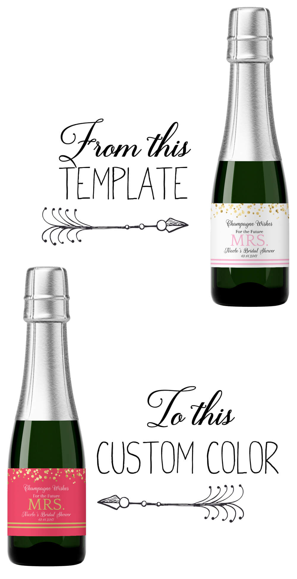 How To Make A Custom Label From A Template; Stepstep Guide. Within Baby Shower Bottle Labels Template
