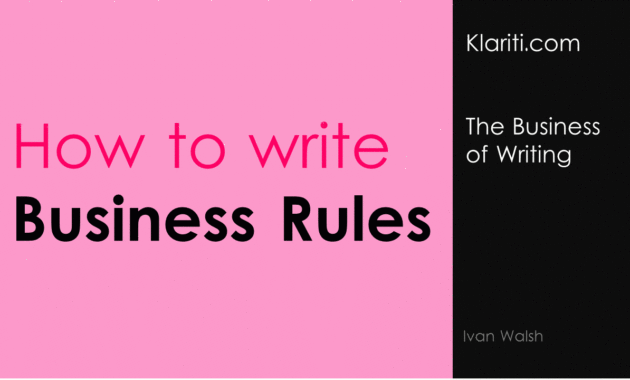 How To Write Business Rules – Templates, Forms, Checklists for Business Rules Template Word