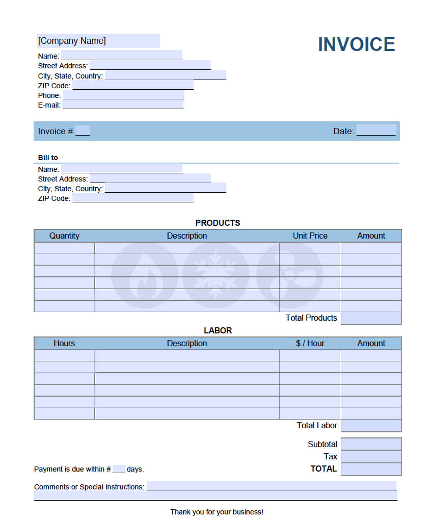 Hvac Service Invoice Template – Onlineinvoice Inside Air Conditioning Invoice Template