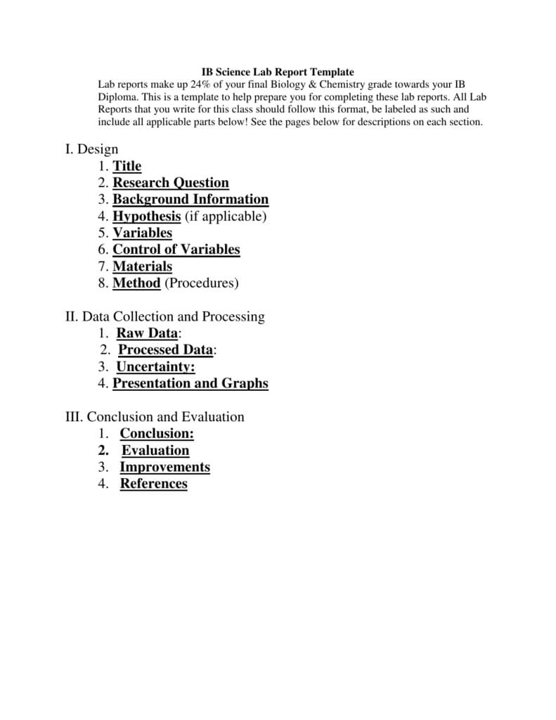 Ib Biology Lab Report Template with Biology Lab Report Template Ib Biology Lab Report Template With Biology Lab Report Template