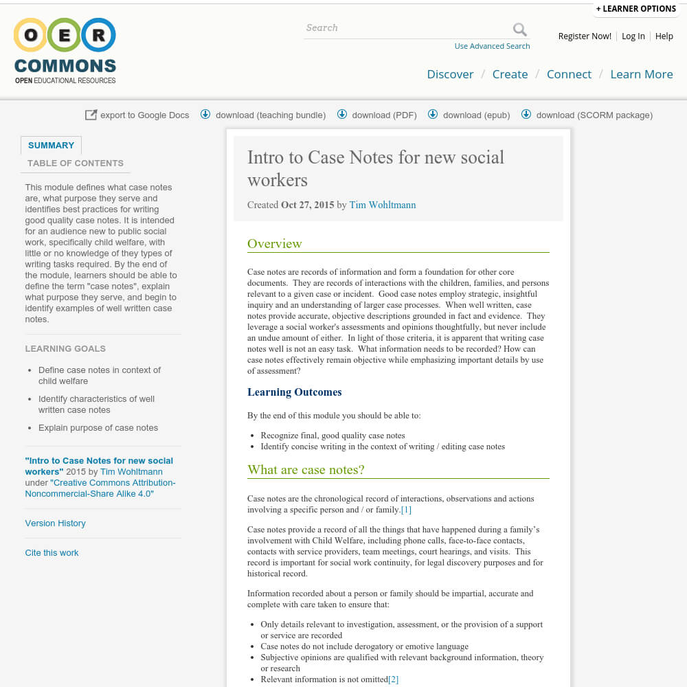Intro To Case Notes For New Social Workers | Oer Commons Regarding Case Management Progress Note Template