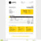Invoice Form Design Template – Yellow And Black Color Stock For Black Invoice Template