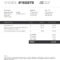 Invoice Template – Black And White Version With Black Invoice Template