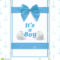 Its A Boy. Template For Baby Shower Stock Vector Inside Baby Shower Flyer Templates Free