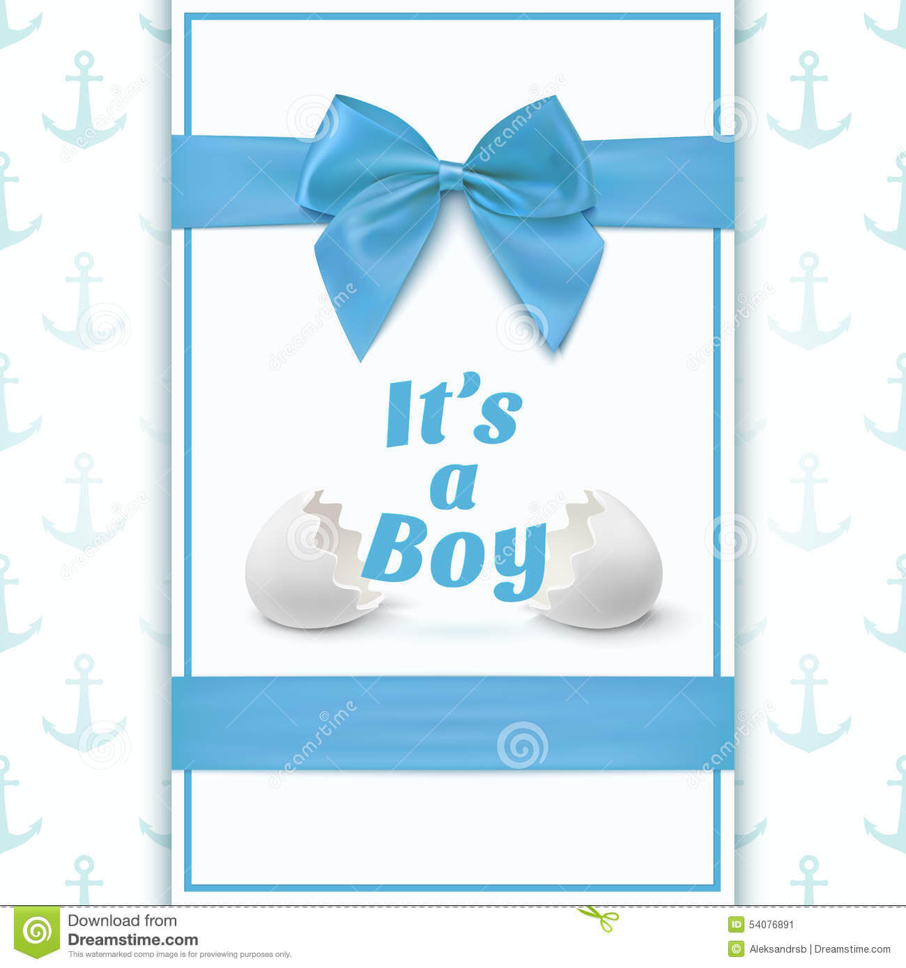 Its A Boy. Template For Baby Shower Stock Vector Inside Baby Shower Flyer Templates Free