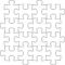 Jigsaw Puzzle Blank Template Of A Simple 4X4. White With A Black.. Within Blank Jigsaw Piece Template