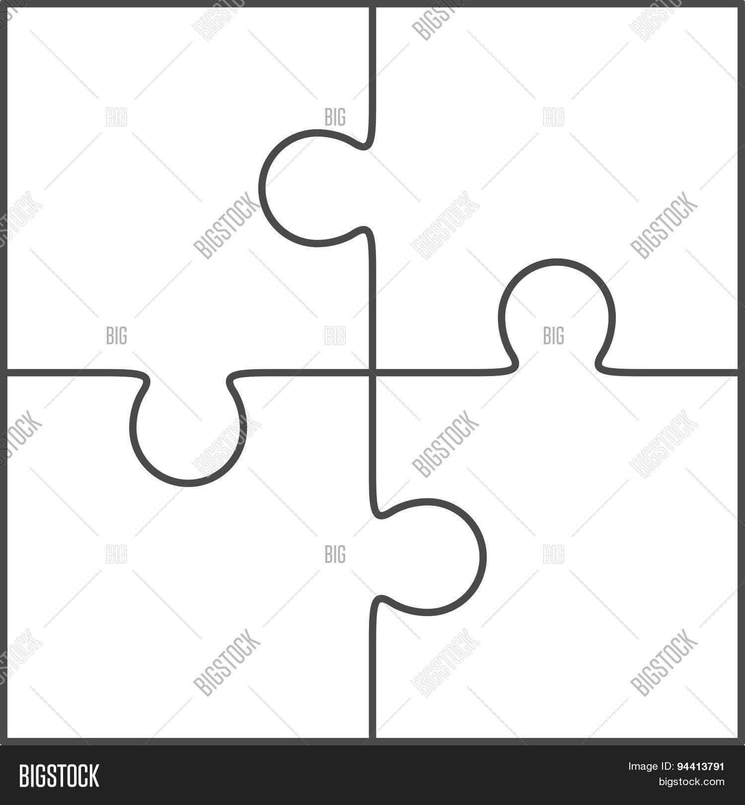 Jigsaw Puzzle Blank Vector & Photo (Free Trial) | Bigstock Regarding Blank Jigsaw Piece Template