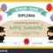 Kids Diploma Certificate Background Design Template Stock Inside Children's Certificate Template