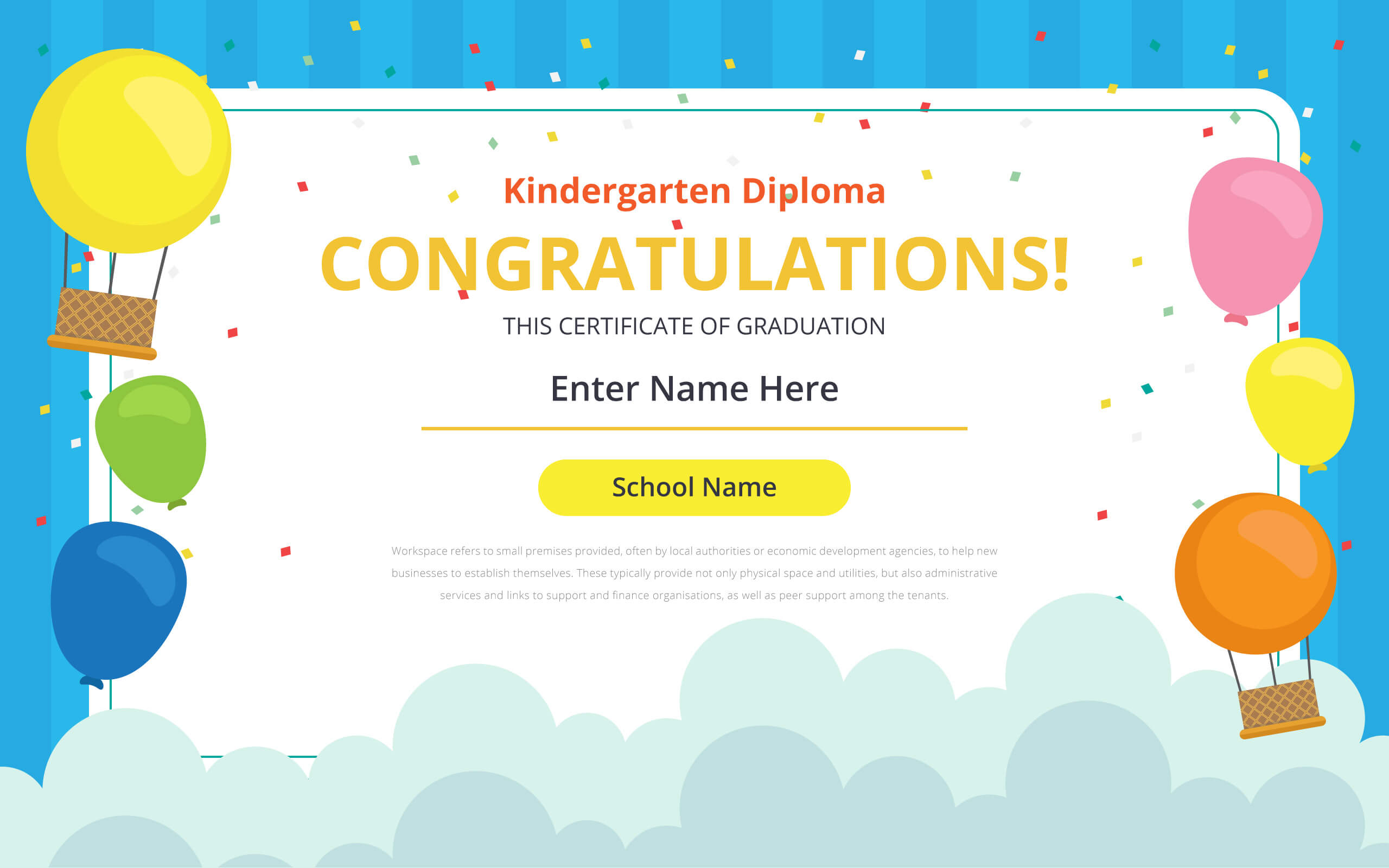 Kindergarten Certificate Free Vector Art – (21 Free Downloads) Throughout Certificate Templates For School