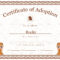 Kitten Adoption Certificate With Regard To Child Adoption Certificate Template