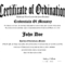 Kleurplaten: Pastoral License Certificate Template Pertaining To Certificate Of Ordination Template