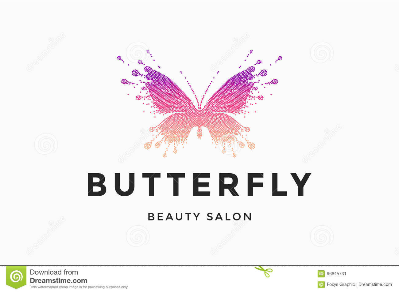 Label Of Beauty Salon Butterfly Stock Vector - Illustration Intended For Butterfly Labels Templates