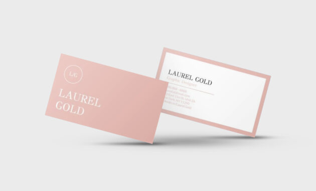 Laurel Gold Google Docs Business Card Template - Stand Out Shop regarding Business Card Template For Google Docs