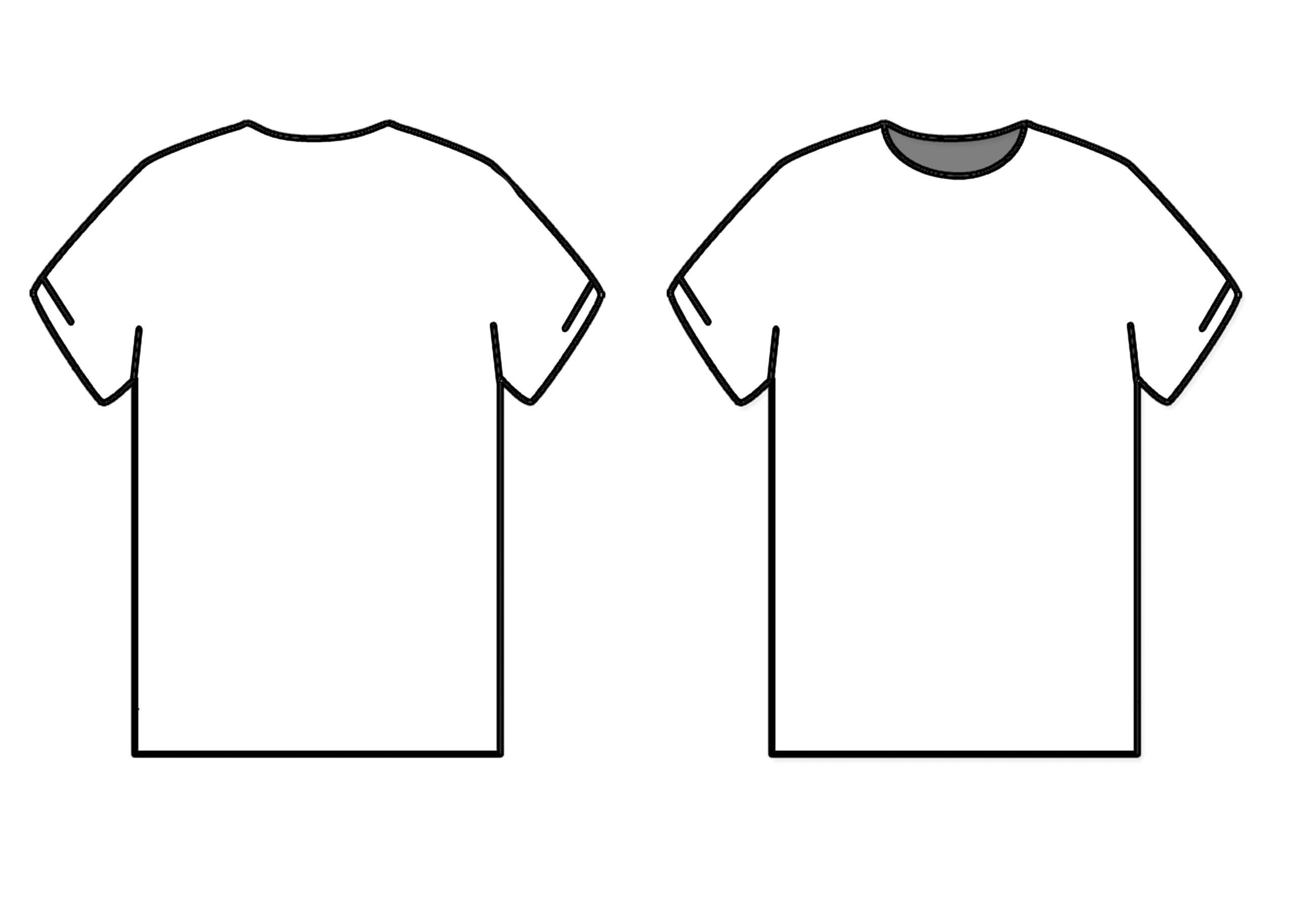 Library Of White Shirt Template Clip Library Stock Png Files Throughout Blank T Shirt Outline Template