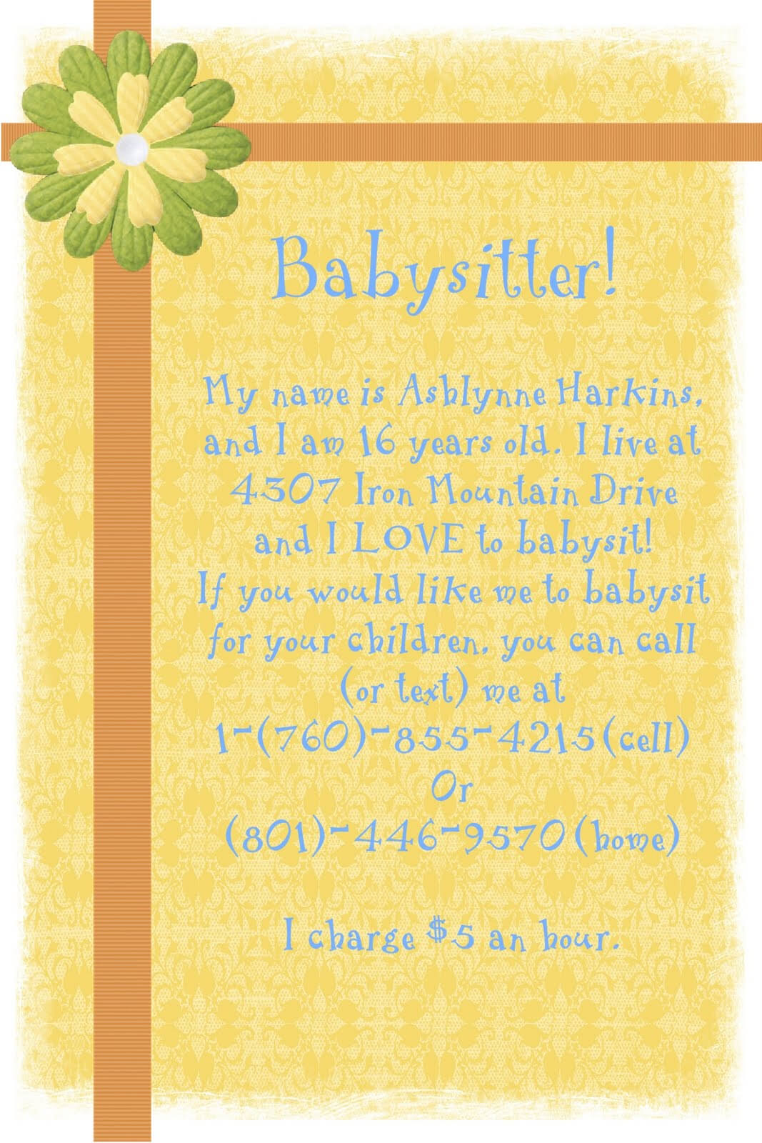 Looking For A Babysitting Flyer Or Template Design Youve For Babysitting Flyer Free Template