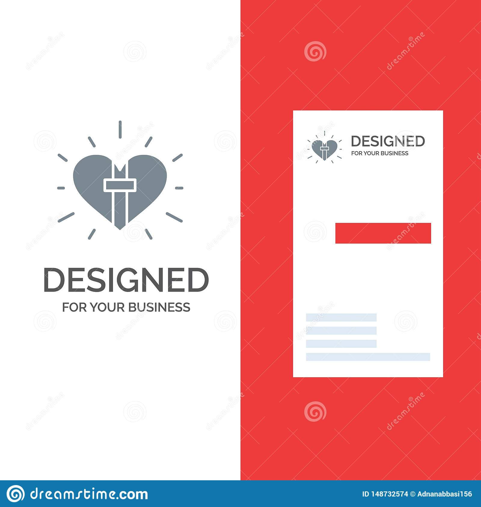 Love, Heart, Celebration, Christian, Easter Grey Logo Design Within Christian Business Cards Templates Free