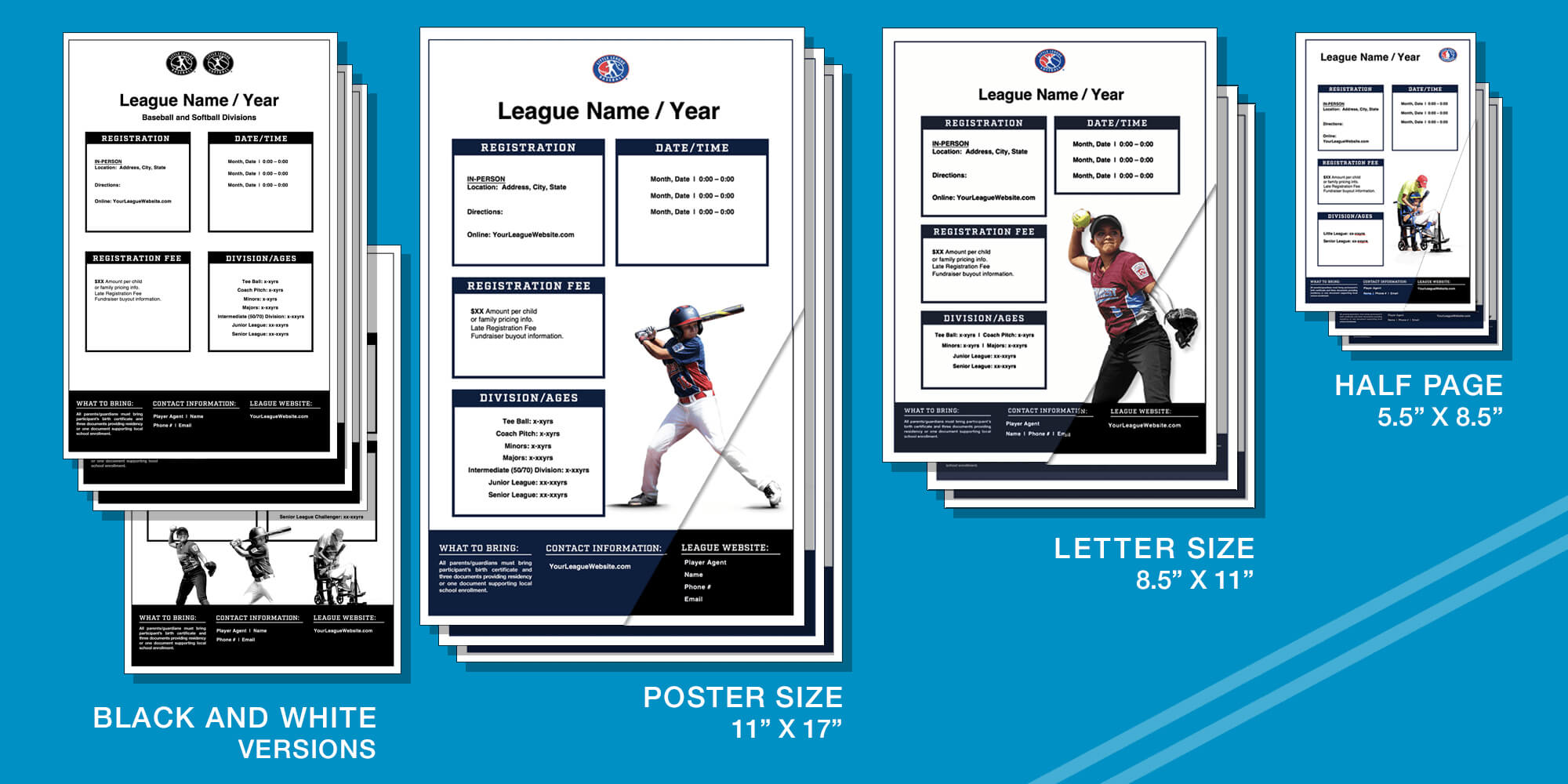 Marketing Resources – Registration Templates – Little League Throughout Baseball Fundraiser Flyer Template