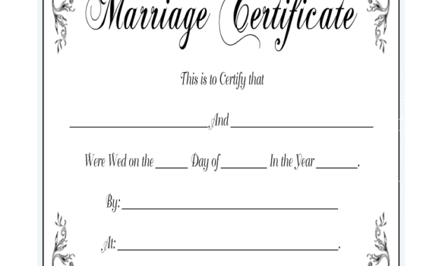 Marriage Certificate - Fill Online, Printable, Fillable pertaining to Blank Marriage Certificate Template
