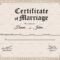 Marriage Certificate Template Church Templates Wedding Regarding Certificate Of Marriage Template