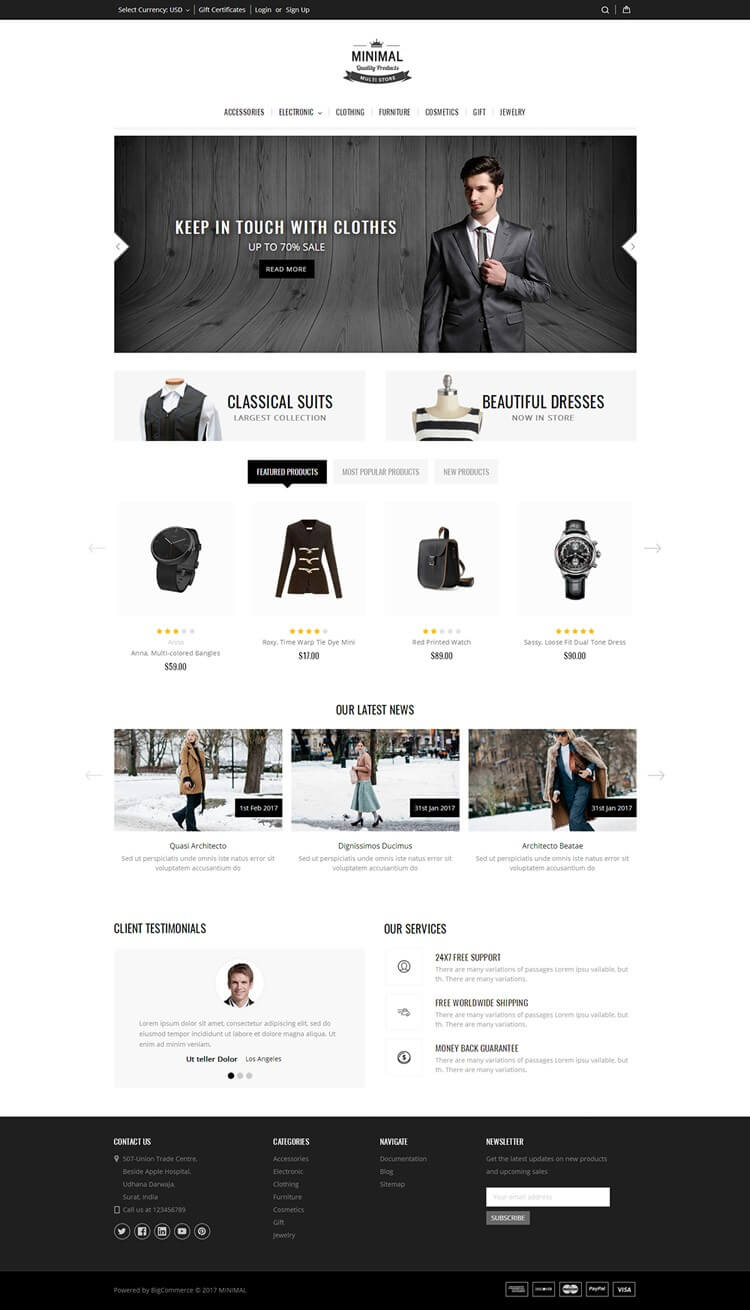 Minimal Bigcommerce Theme | Templatemela In Big Commerce Templates