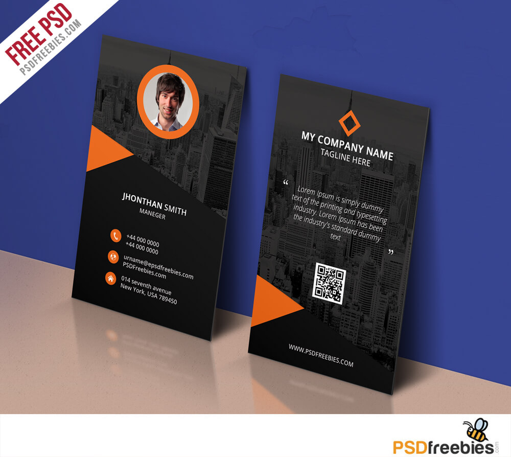 Modern Corporate Business Card Template Free Psd Pertaining To Calling Card Template Psd