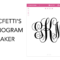 Monogram Maker - Make Your Own Monograms Using Our Free in 3 Letter Monogram Template