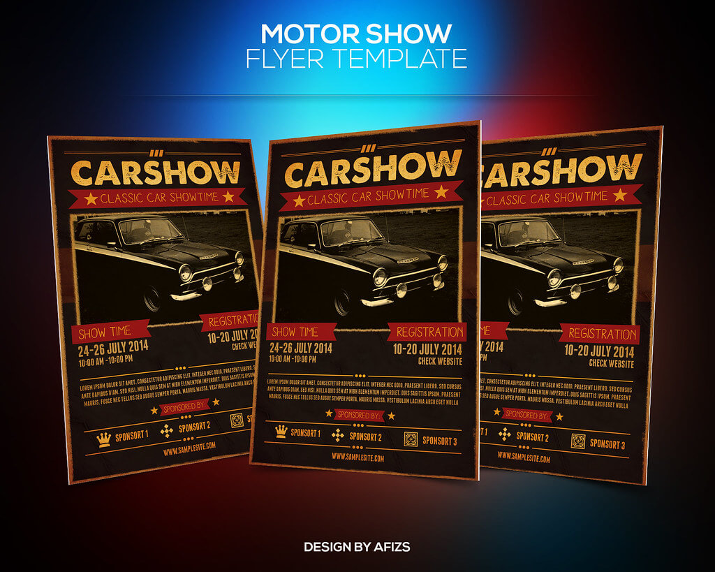Motor Show Flyer Template | Download Psd File Here: Graphicr Throughout Car Show Flyer Template