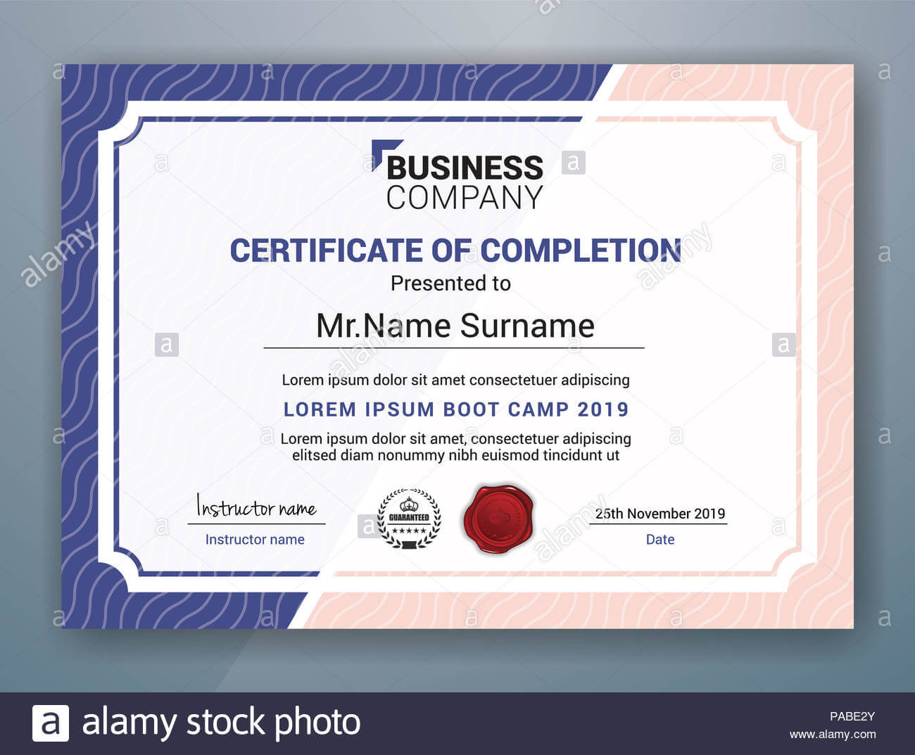 Multipurpose Professional Certificate Template Design For Intended For Boot Camp Certificate Template
