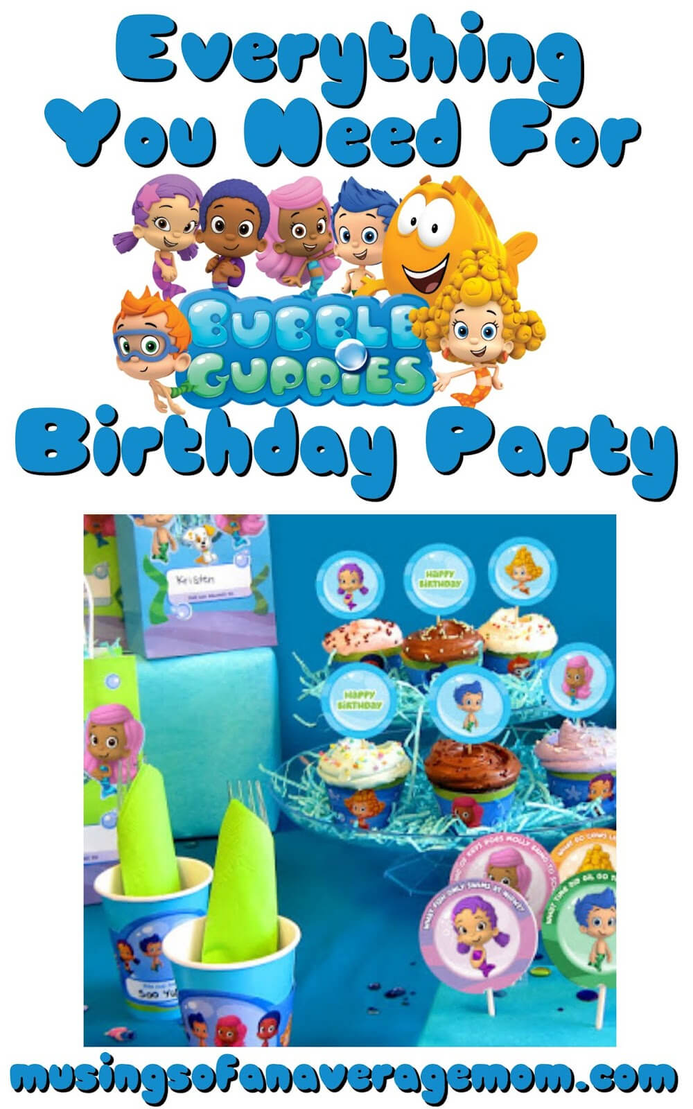 Musings Of An Average Mom: Bubble Guppies Party Printables Intended For Bubble Guppies Birthday Banner Template