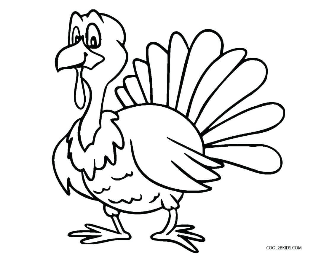 New Coloring Pages : Printable Thanksgiving Turkey Free Regarding Blank Turkey Template